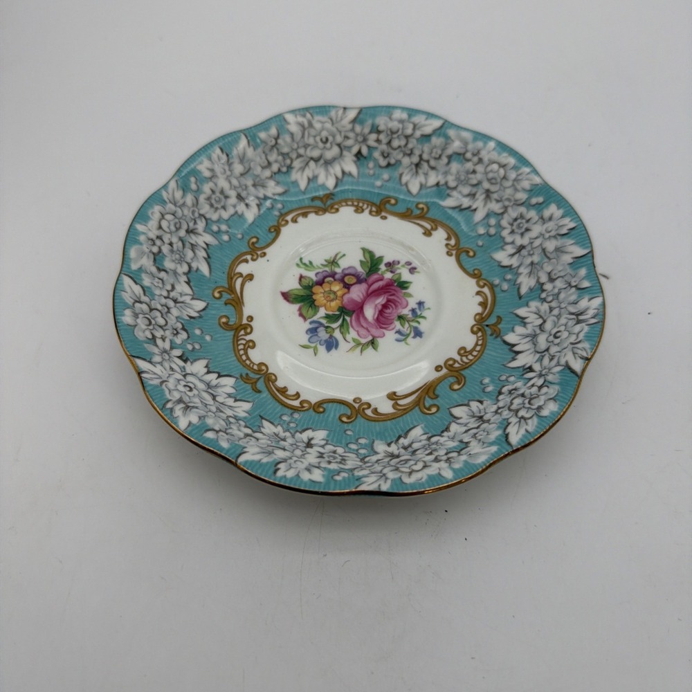J381~ Enchantment by Royal Albert DESSERT / BREAD PLATE 5.5" Floral Blue Gold